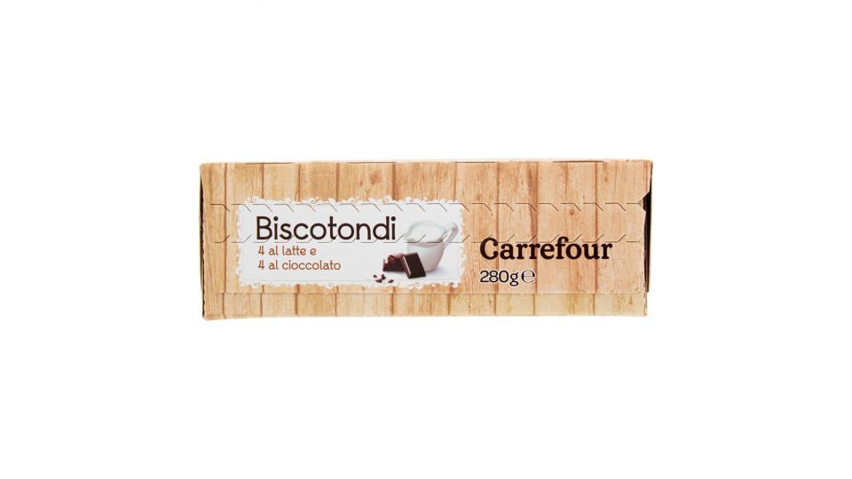 Carrefour Biscotondi 4 ala latte e 4 al cioccolato