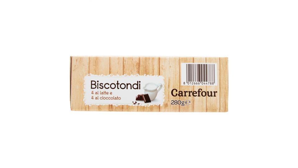 Carrefour Biscotondi 4 ala latte e 4 al cioccolato