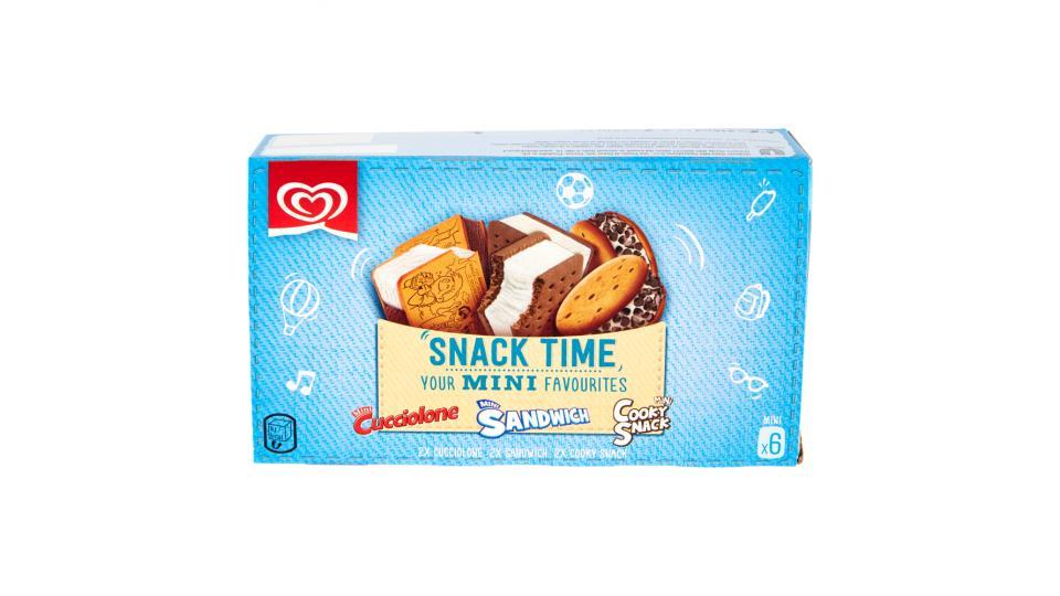 Algida Snack Time Cucciolone - Sandwich - Cooky Snack 6 pezzi mini