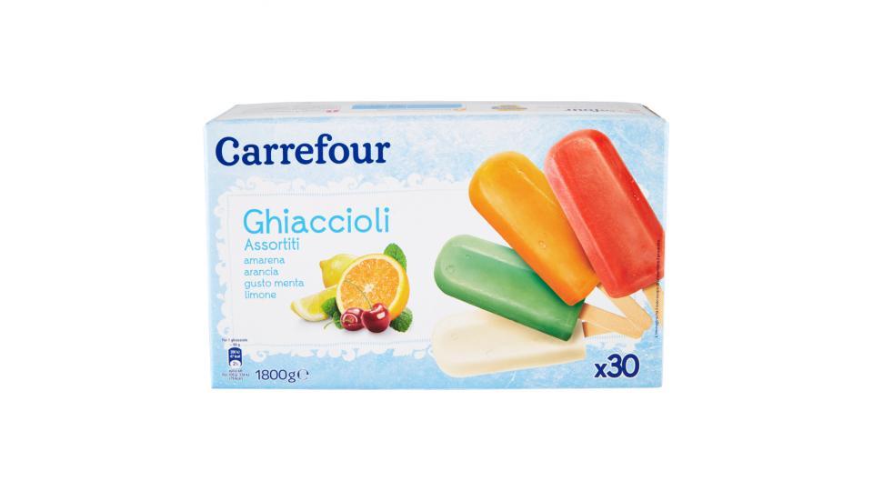 Carrefour Ghiaccioli Assortiti amarena, arancia, gusto menta, limone