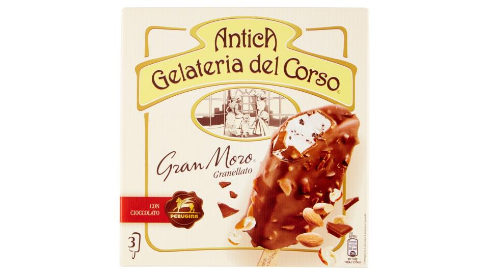 ANTICA GELATERIA DEL CORSO GRAN MORO gelato panna con cioccolato al latte e mandorle