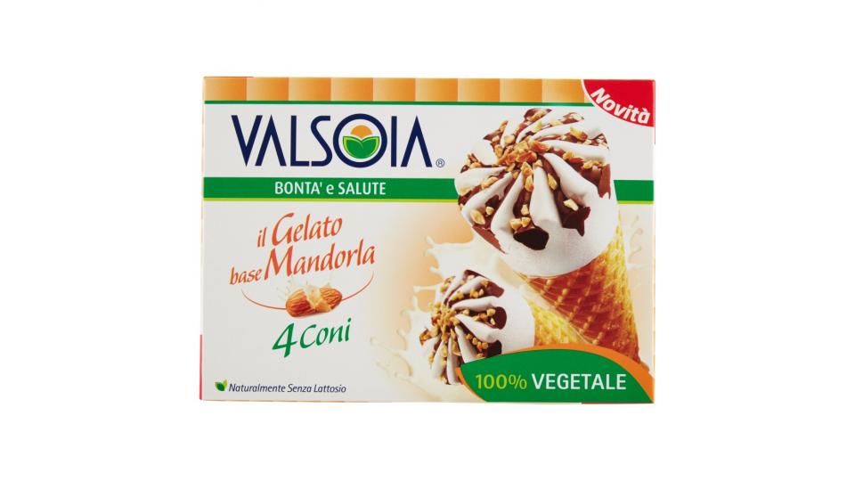 Valsoia Bontà e Salute il Gelato base Mandorla 4 Coni