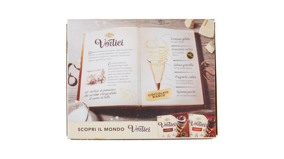 VORTICI cono gelato panna e cioccolato bianco con vortici di cioccolato