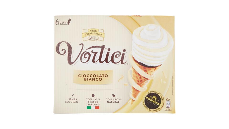 VORTICI cono gelato panna e cioccolato bianco con vortici di cioccolato