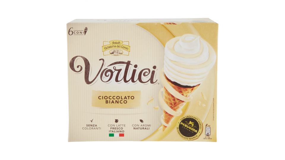 VORTICI cono gelato panna e cioccolato bianco con vortici di cioccolato