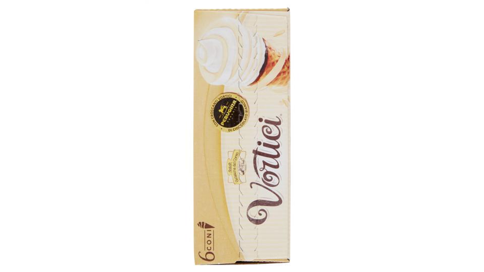 VORTICI cono gelato panna e cioccolato bianco con vortici di cioccolato