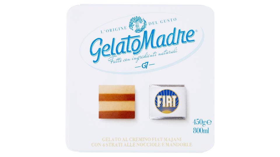 G7 GelatoMadre Gelato al Cremino Fiat Majani con 4 Strati alle Nocciole e Mandorle