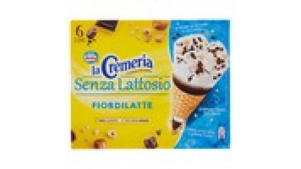 MOTTA LA CREMERIA SENZA LATTOSIO FIORDILATTE cono gelato al latte con granella di cioccolato