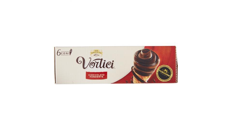 VORTICI cono gelato cioccolato fondente con vortici di cioccolato