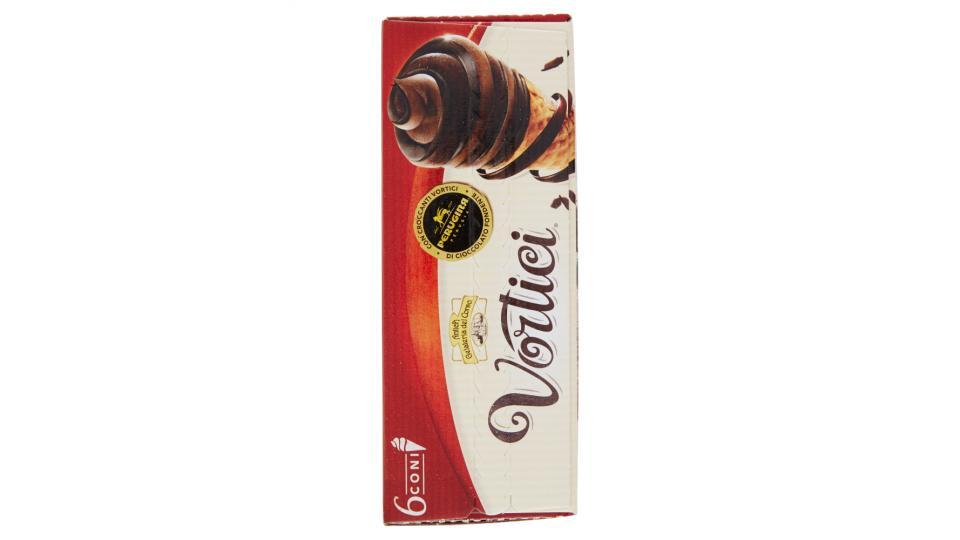 VORTICI cono gelato cioccolato fondente con vortici di cioccolato