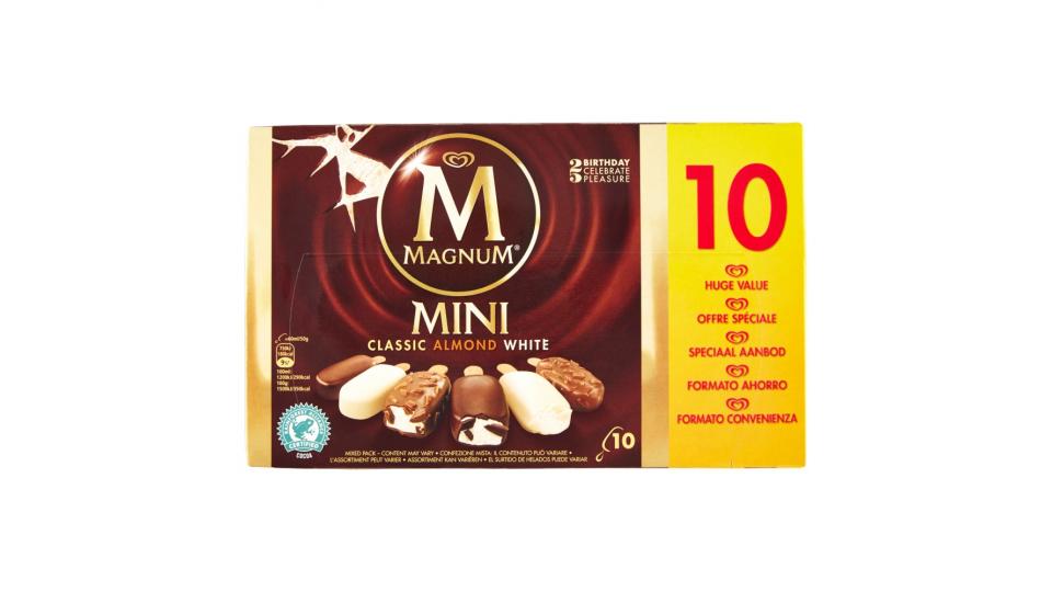 Magnum Mini Classic-Almond-White 10 pezzi