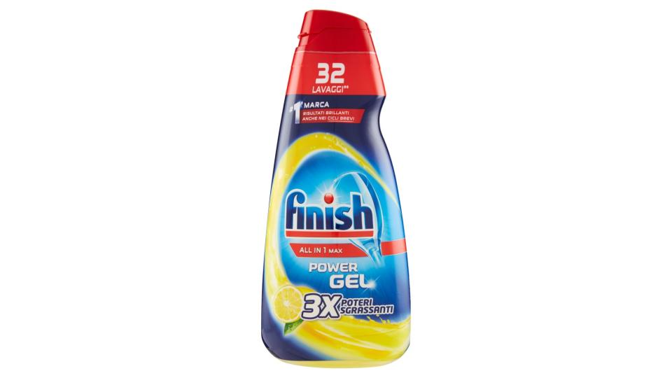 Finish Tutto in 1 Max Powergel limone sgrassante