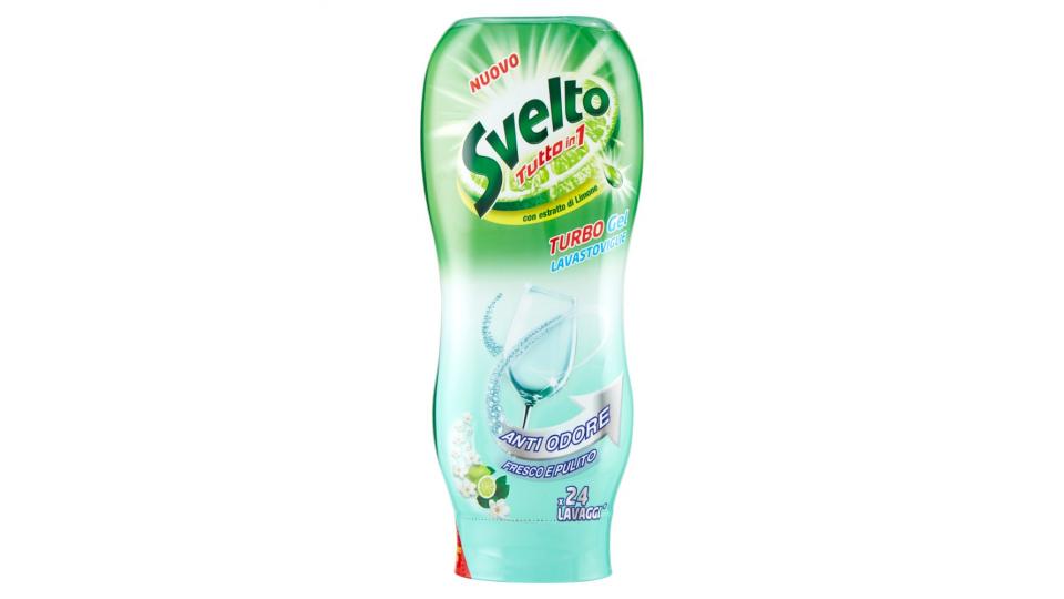 Svelto Tutto in 1 Turbo Gel Lavastoviglie Anti Odore