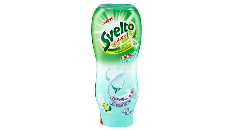 Svelto Tutto in 1 Turbo Gel Lavastoviglie Anti Odore