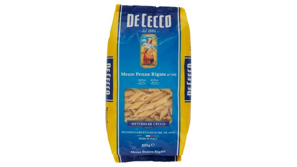 De Cecco Mezze penne rigate n° 141