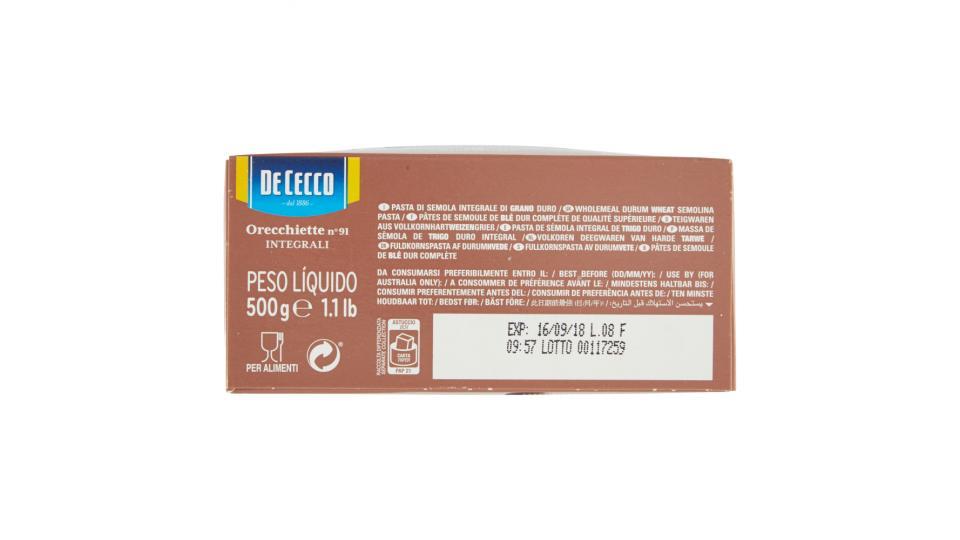 De Cecco Orecchiette n° 91 Integrali