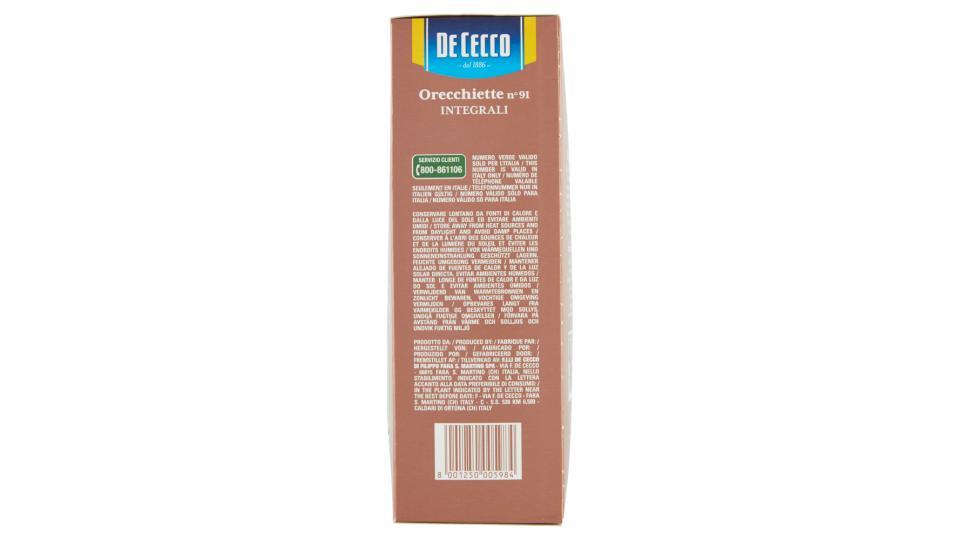 De Cecco Orecchiette n° 91 Integrali