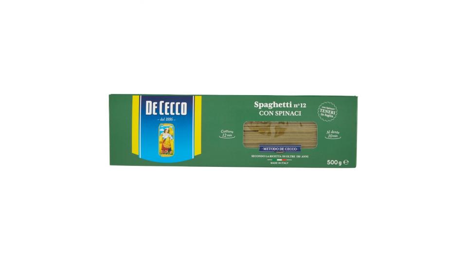 De Cecco Spaghetti n° 12 con Spinaci