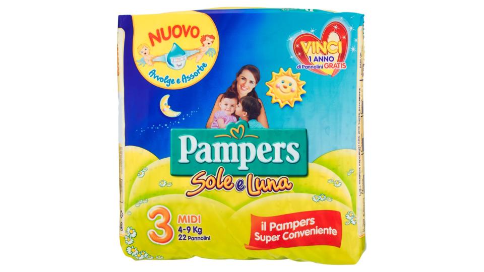 Pampers Sole e Luna 3 midi 4-9 kg