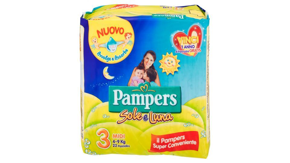 Pampers Sole e Luna 3 midi 4-9 kg