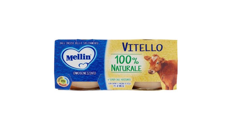 Mellin Vitello Omogeneizzato con Carne e Farina di Riso