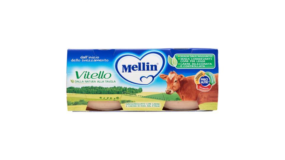 Mellin Vitello Omogeneizzato con Carne e Farina di Riso