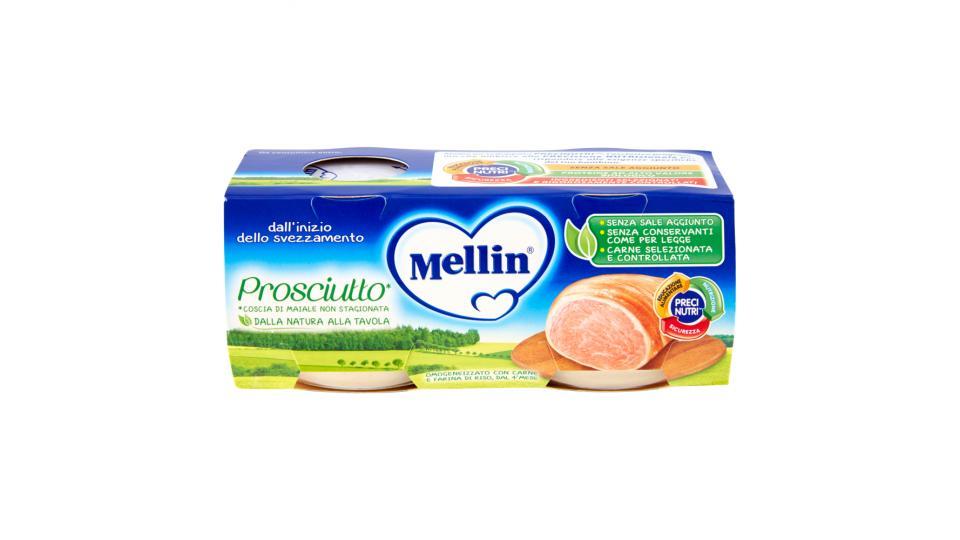 Mellin Prosciutto* Omogeneizzato con Carne e Farina di Riso