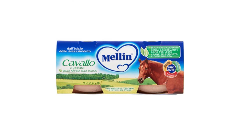 Mellin Cavallo e patate Omogeneizzato con Carne e Patate