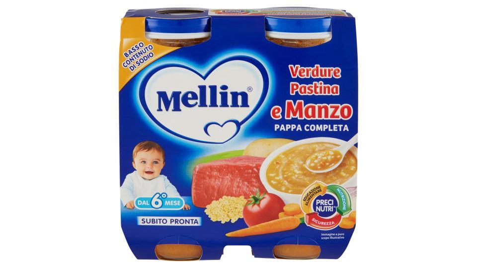 Mellin Verdure pastina e manzo pappa completa