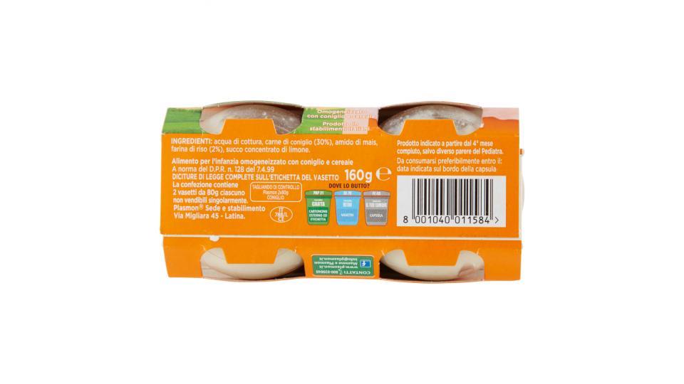 Plasmon Coniglio Omogeneizzato con coniglio e cereale