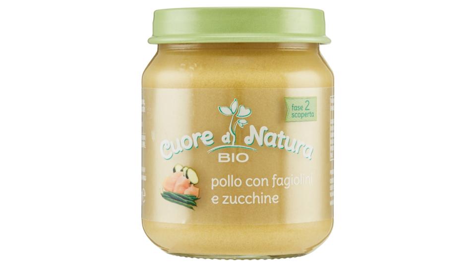 Cuore di Natura Bio pollo con fagiolini e zucchine