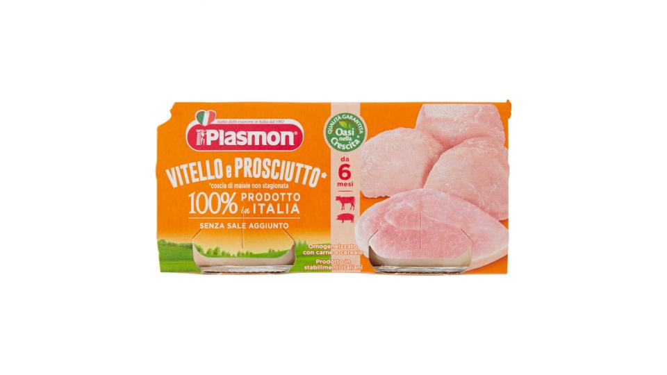 Plasmon Vitello e Prosciutto* Omogeneizzato con carne e cereale