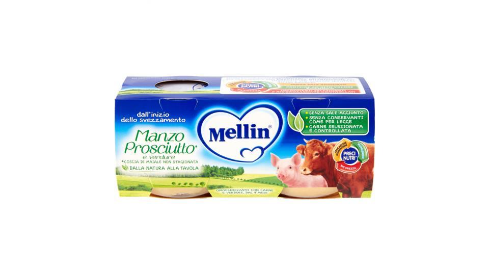 Mellin Manzo Prosciutto* e verdure Omogeneizzato con Carne e Verdure