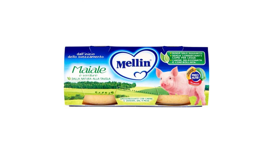 Mellin Maiale e verdure Omogeneizzato con Carne e Verdure