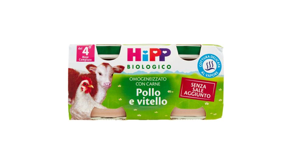 HiPP Biologico Omogeneizzato con Carne Pollo e vitello