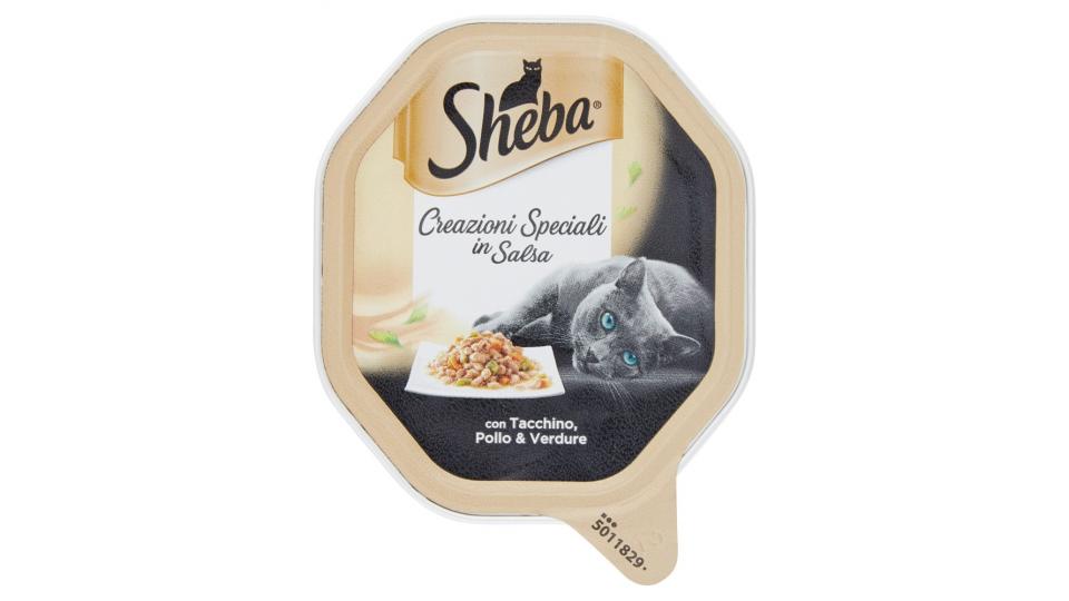 Sheba Creazioni Speciali in Salsa con Tacchino, Pollo & Verdure
