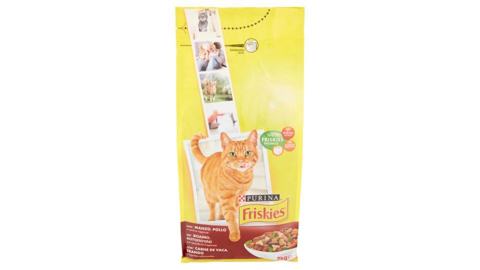 PURINA FRISKIES Gatto Crocchette Adult con manzo, pollo e verdure aggiunte sacco