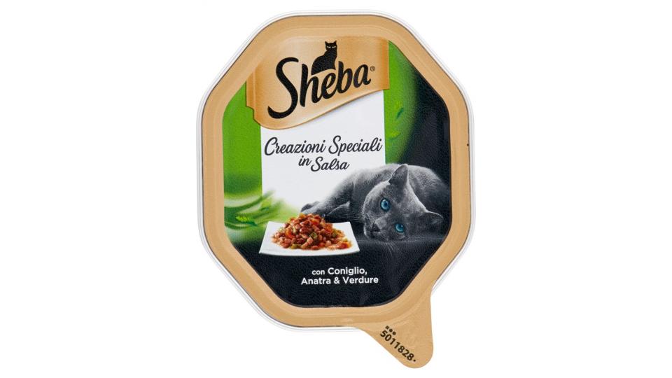 Sheba Creazioni Speciali in Salsa con Coniglio, Anatra & Verdure