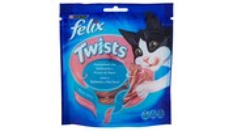 PURINA FELIX Twist Snack Gatto Aromatizzato con Salmone e Frutti di Mare busta