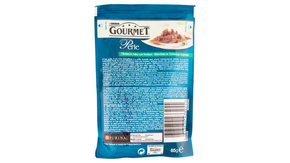 PURINA GOURMET Perle Gatto Filettini in salsa con verdure con manzo e carote busta