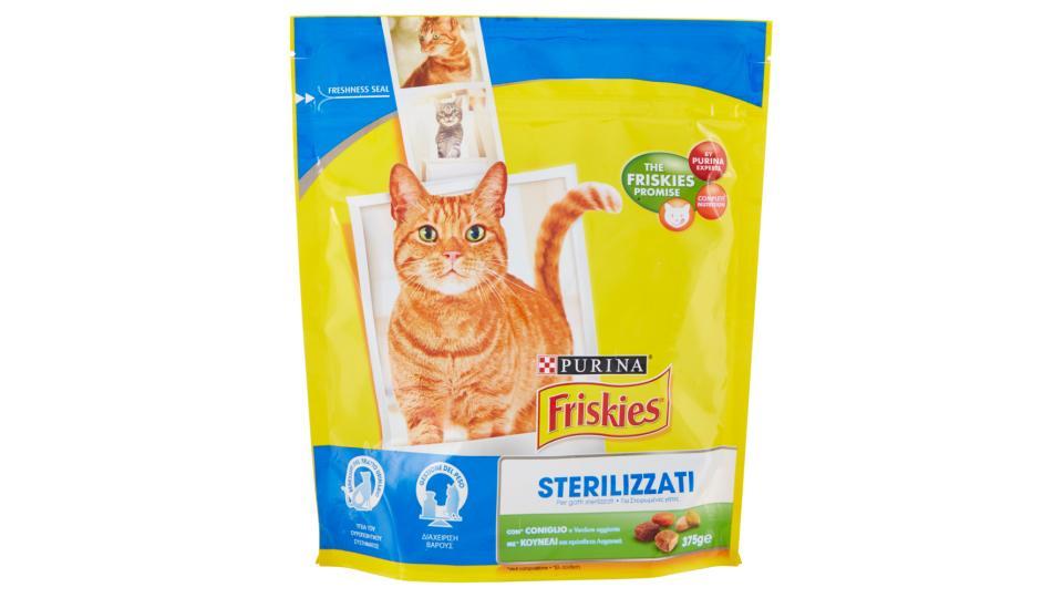 PURINA FRISKIES Gatto Crocchette Sterilizzati con Coniglio e Verdure aggiunte