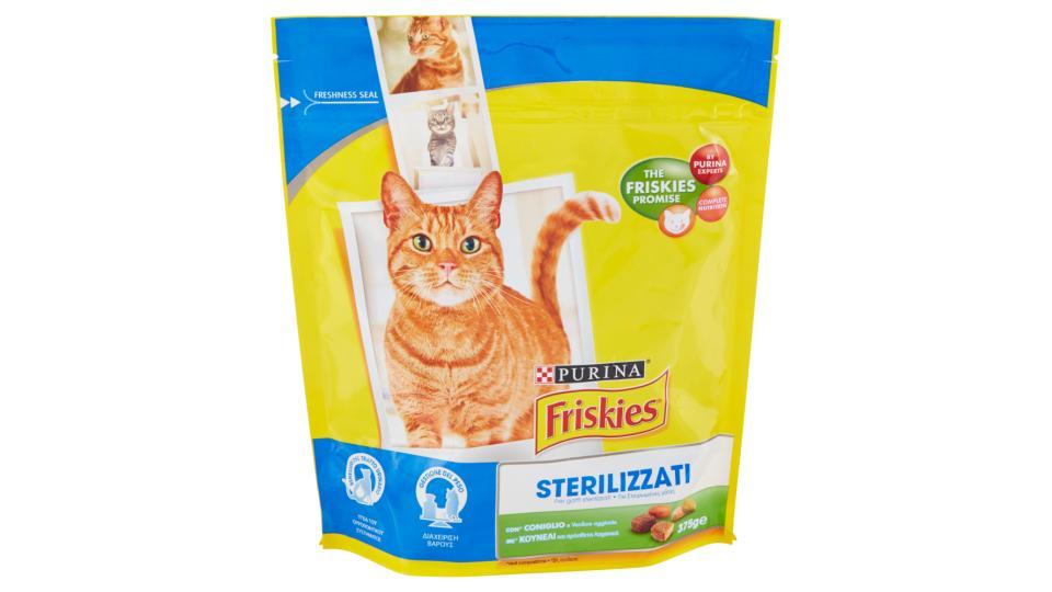 PURINA FRISKIES Gatto Crocchette Sterilizzati con Coniglio e Verdure aggiunte