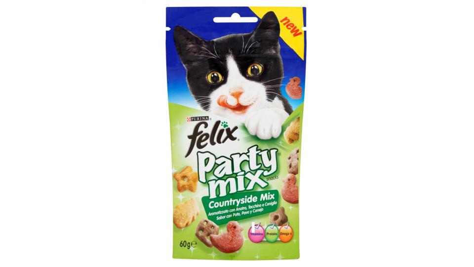 Felix Party mix Countryside mix aromatizzato con anatra, tacchino e coniglio