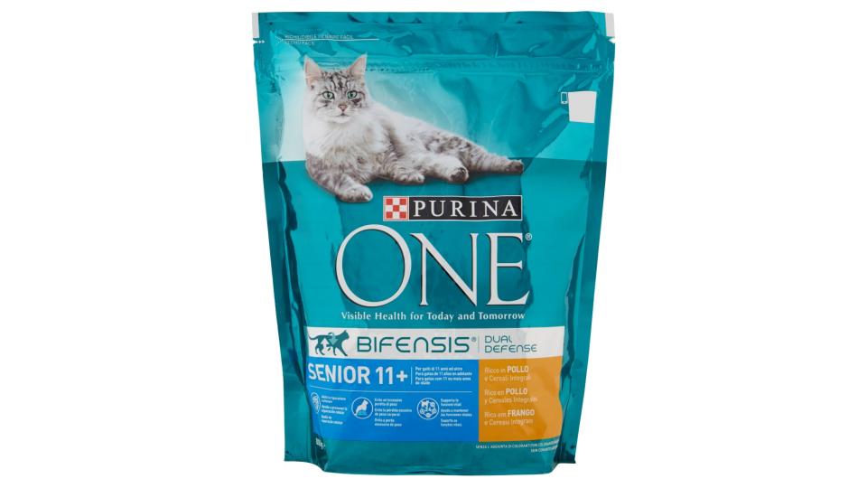PURINA ONE BIFENSIS Gatto Crocchette SENIOR11+ Cat Ricco in Pollo e Cereali Integrali Sacco