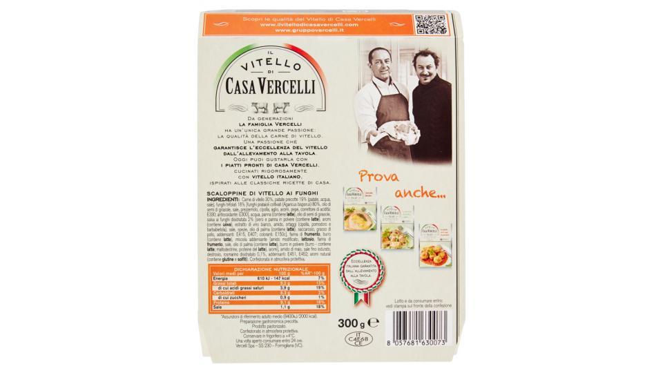 Il Vitello di Casa Vercelli Scaloppine di vitello ai funghi