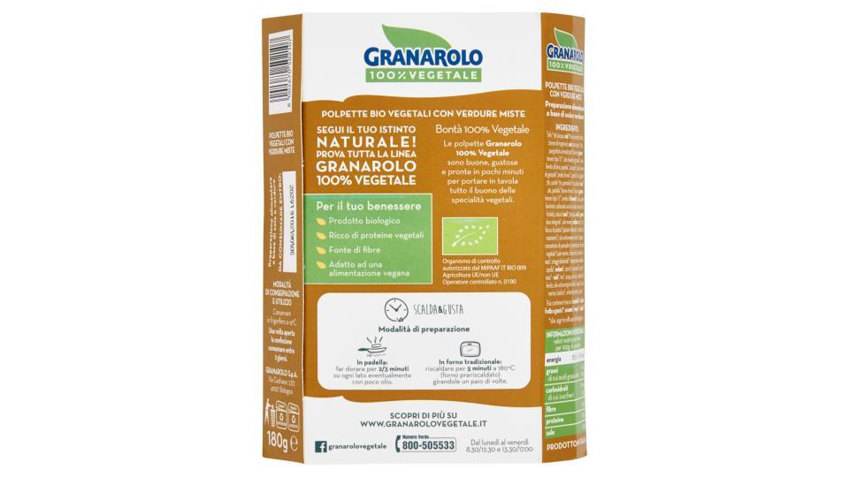 Granarolo 100% Vegetale Polpette Bio Vegetali con Verdure Miste 8 Polpette