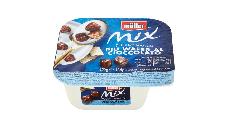 Müller Mix Yogurt bianco più wafer al cioccolato