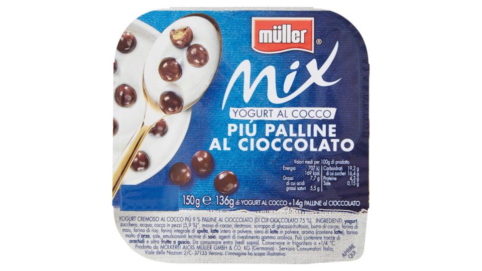 müller Mix Yogurt al Cocco Più Palline al Cioccolato