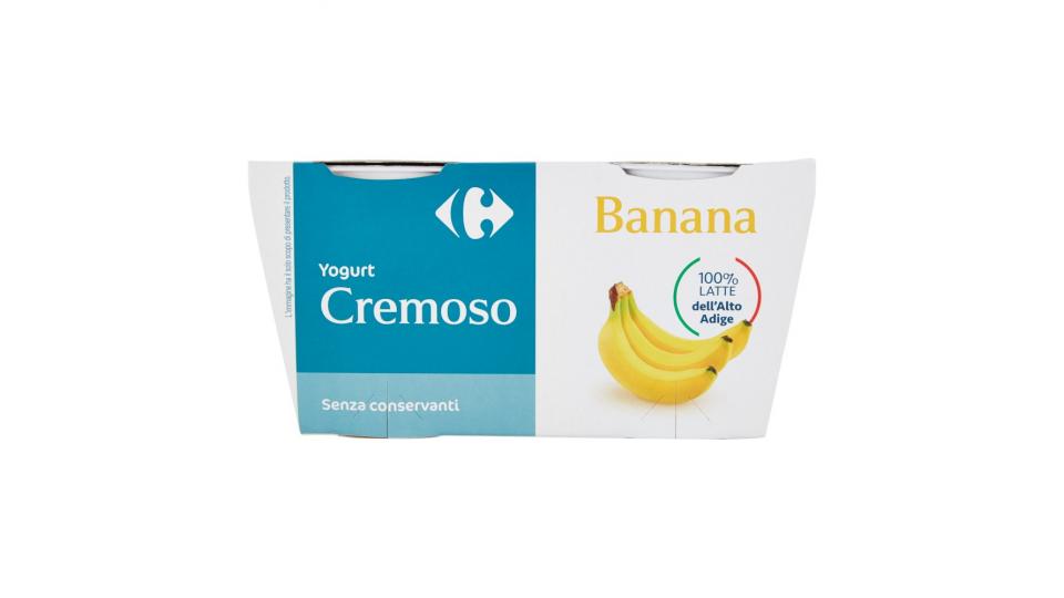 Carrefour Yogurt con Banane Cremoso