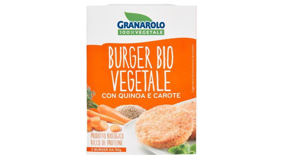 Granarolo 100% Vegetale Burger Bio Vegetale con Quinoa e Carote